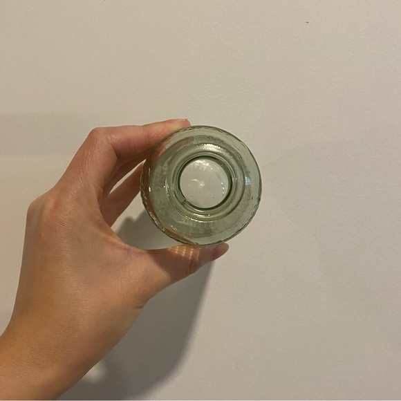 Cute Tiny Textured Sage Green Small Glass Vase - Picture 3 of 4